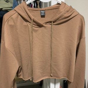 Shein brown cropped sweatshirt